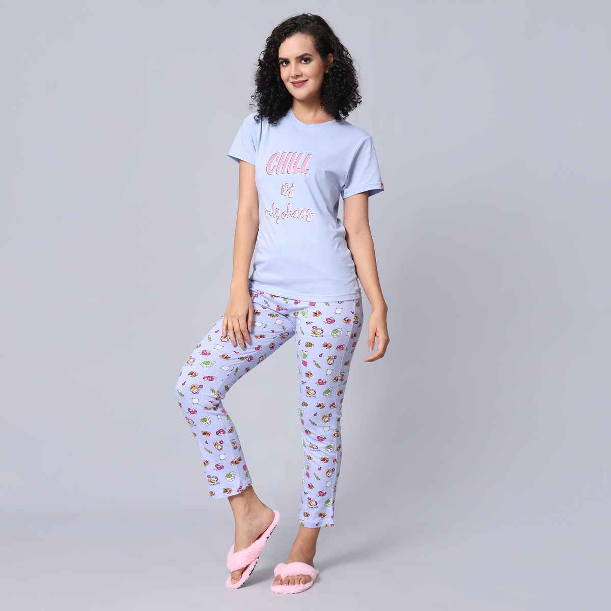 Evolove Women's Pajama Set Lavender NPSKN1726LV-M