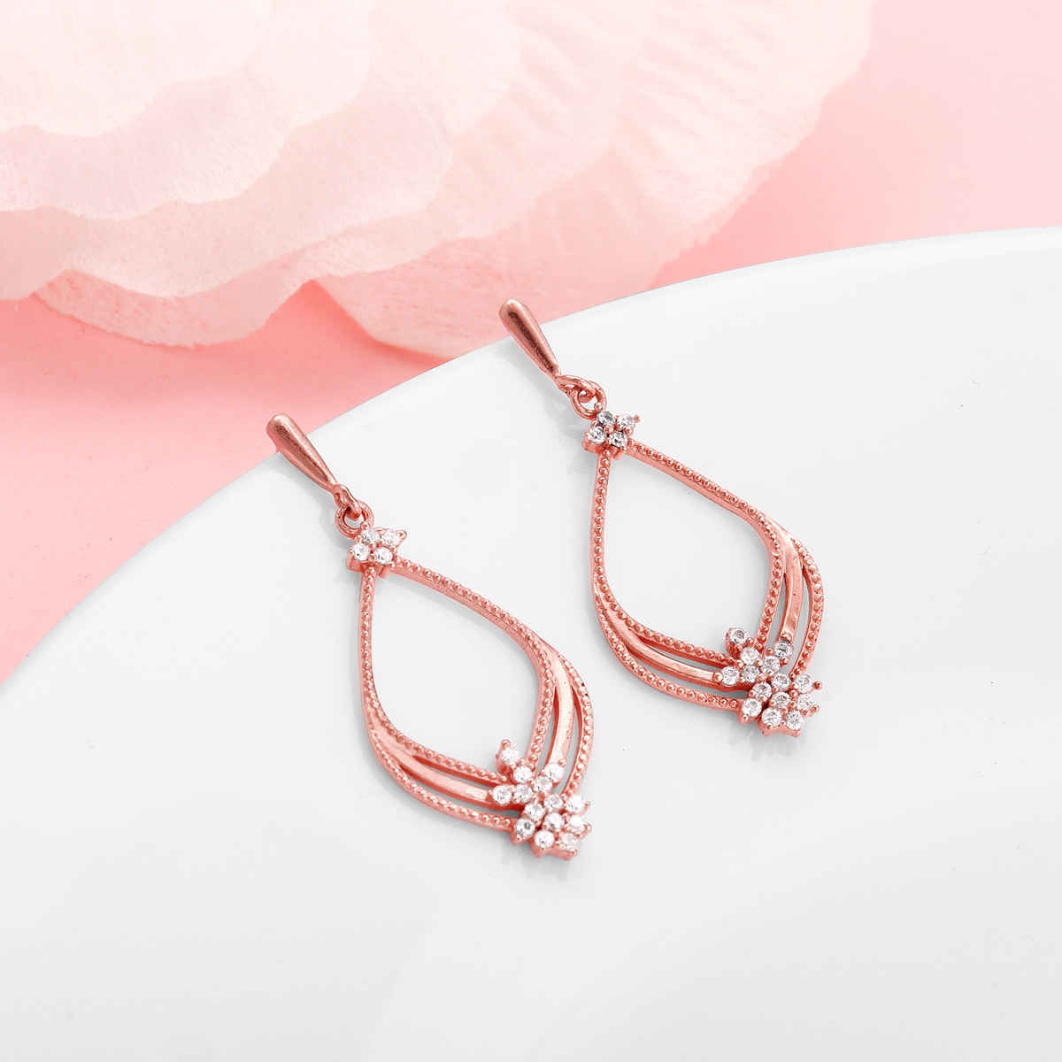 Giva Rose Gold Princess Earrings