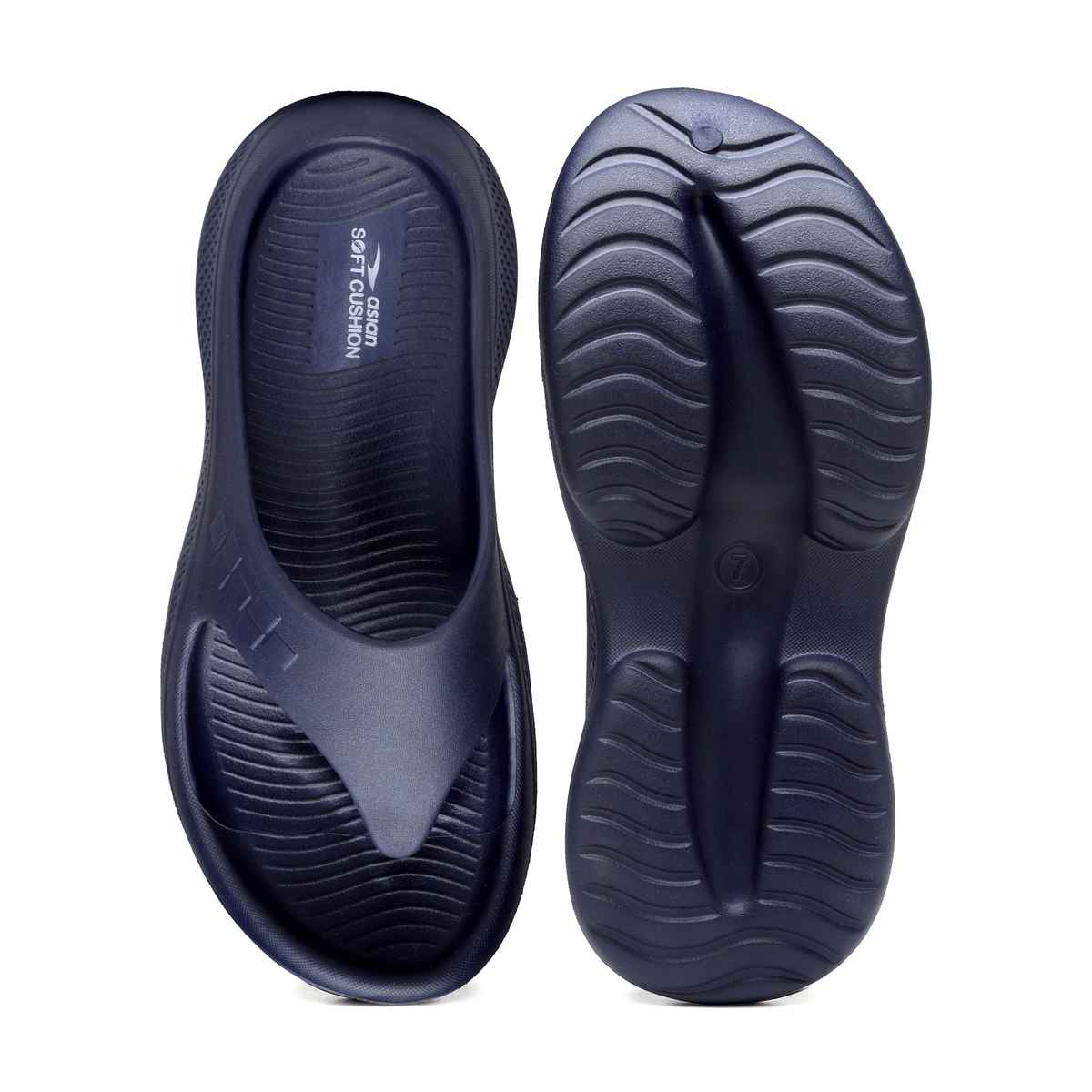 Asian Safari-01 Men Slippers Navy Blue (Size-10)
