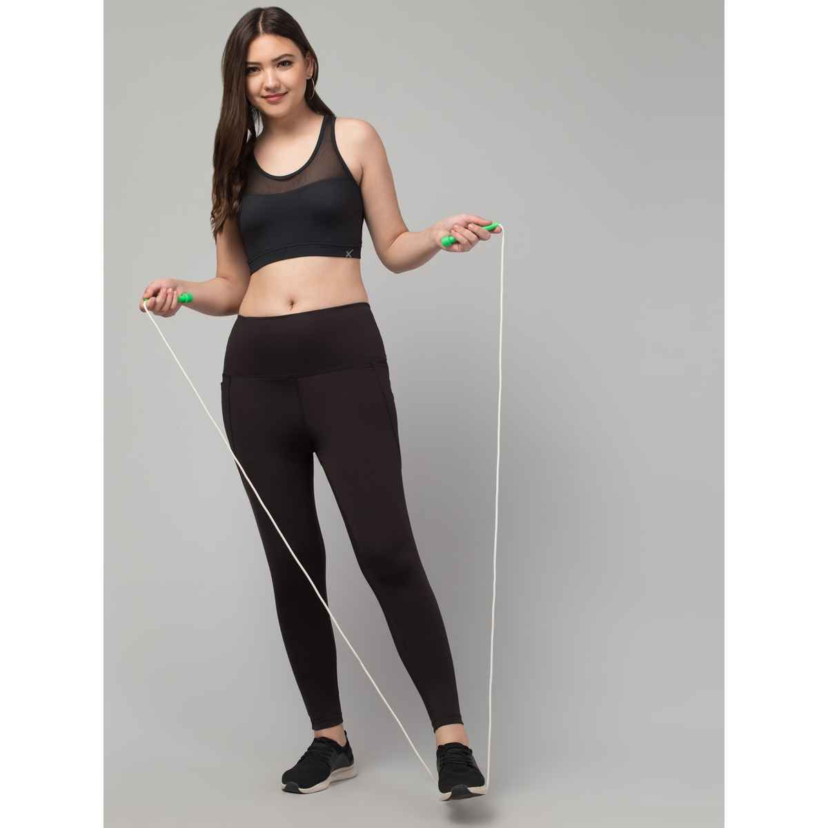 Fflirtygo Women's Ultimate 4 Way Stretch Slim Fit Leggings Fl Black | L