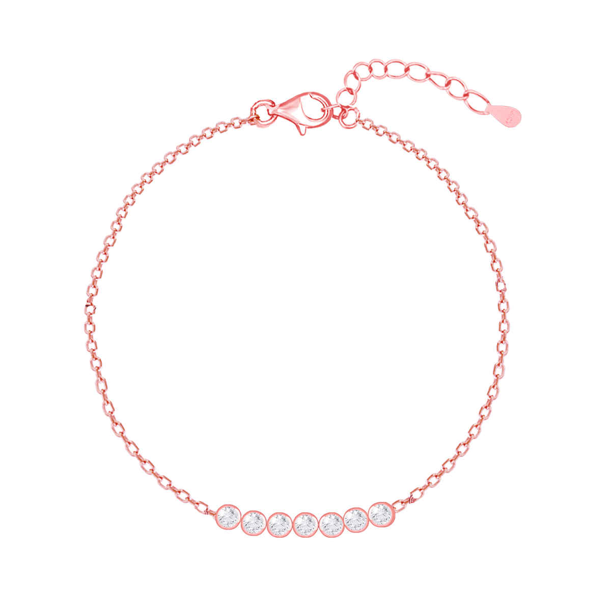 GIVA Rose Gold Bubble Bracelet