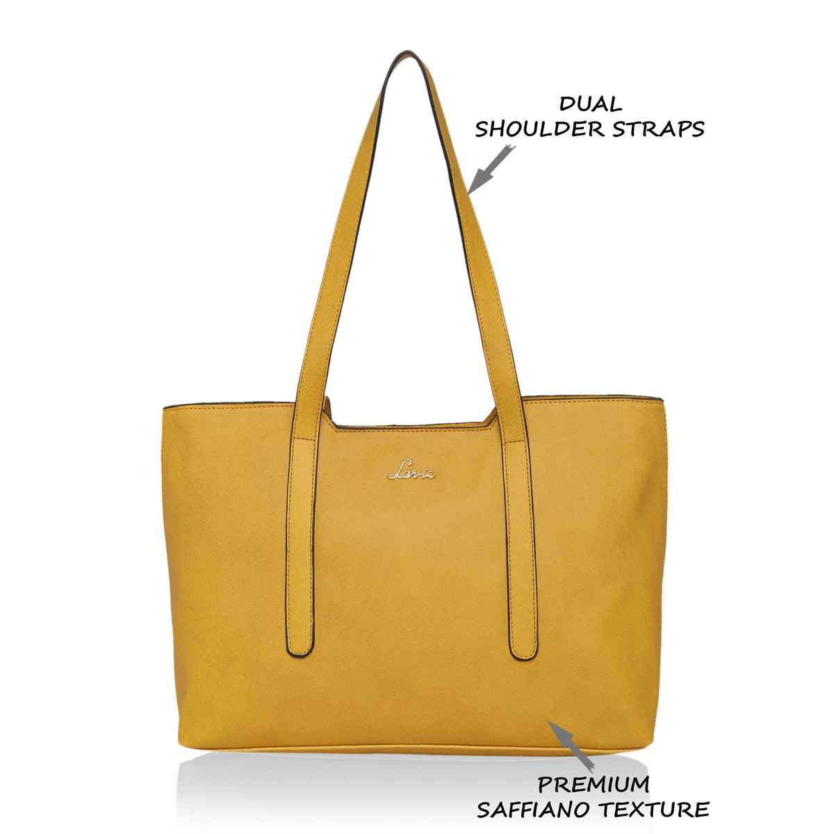 Lavie Women's Synthetic Leather Tote Bag | Medium | Ochre