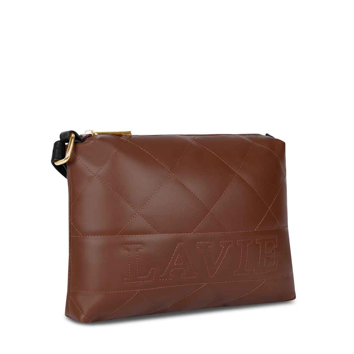 Lavie Women's Quilt Jill Top Zip Sling Bag | Tan
