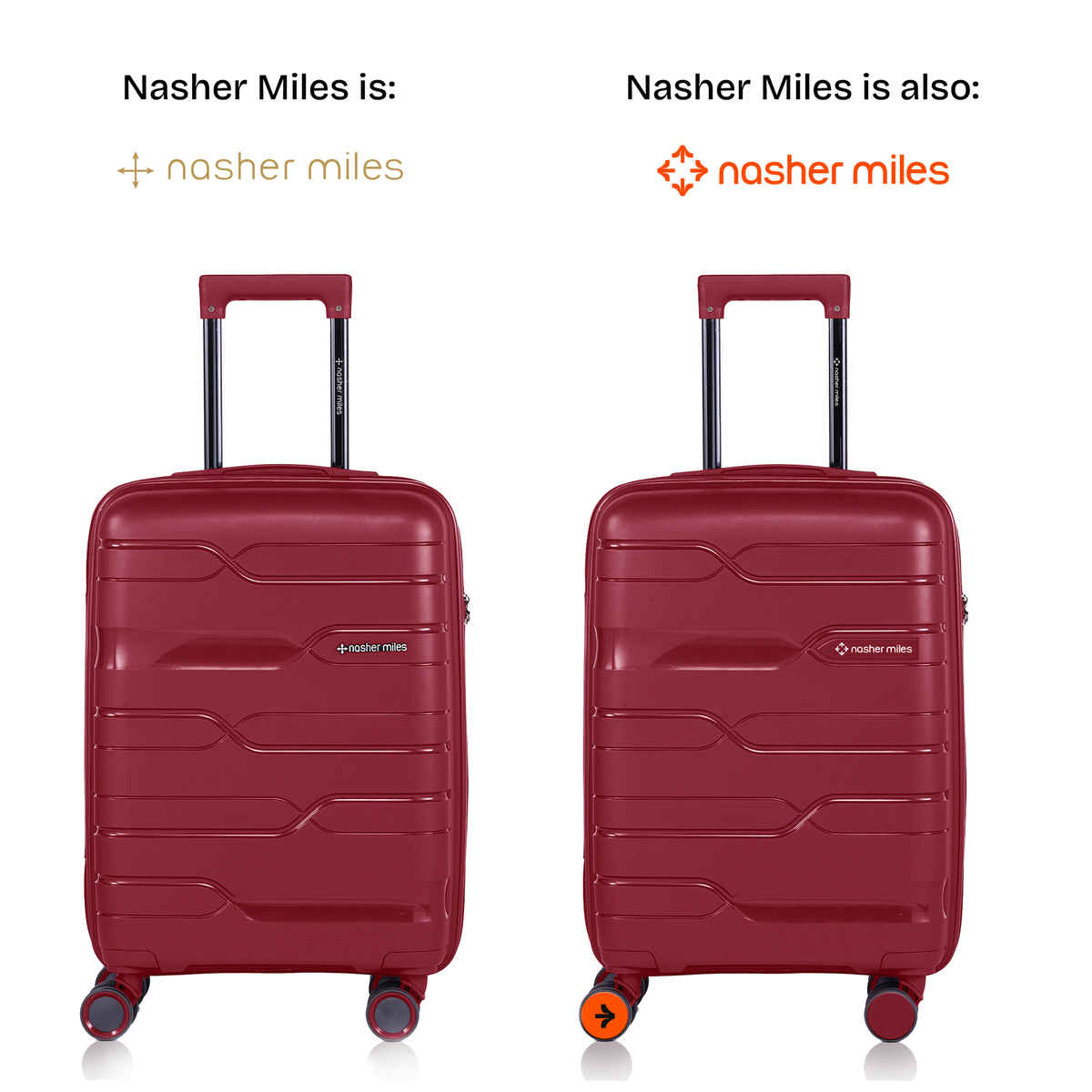 Nasher Miles Paris Cabin Hard Sided Polypropylene 20 Inch|55 cm Trolley Bag - Maroon