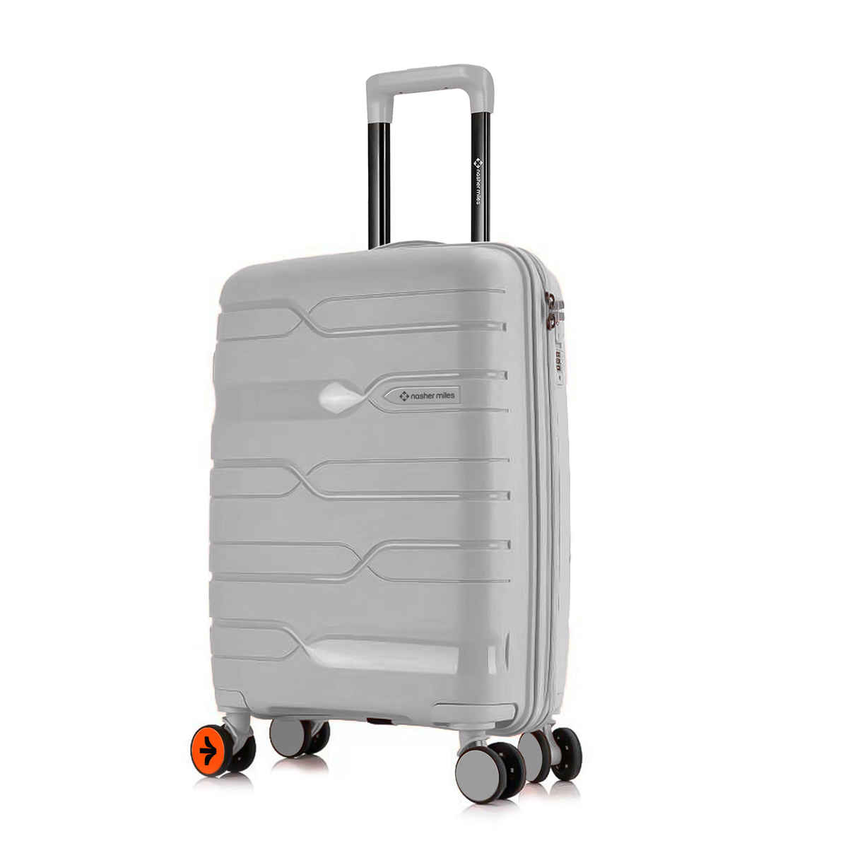 Nasher Miles Paris Cabin Hard Sided Polypropylene 20 Inch|55 cm Trolley Bag - Grey