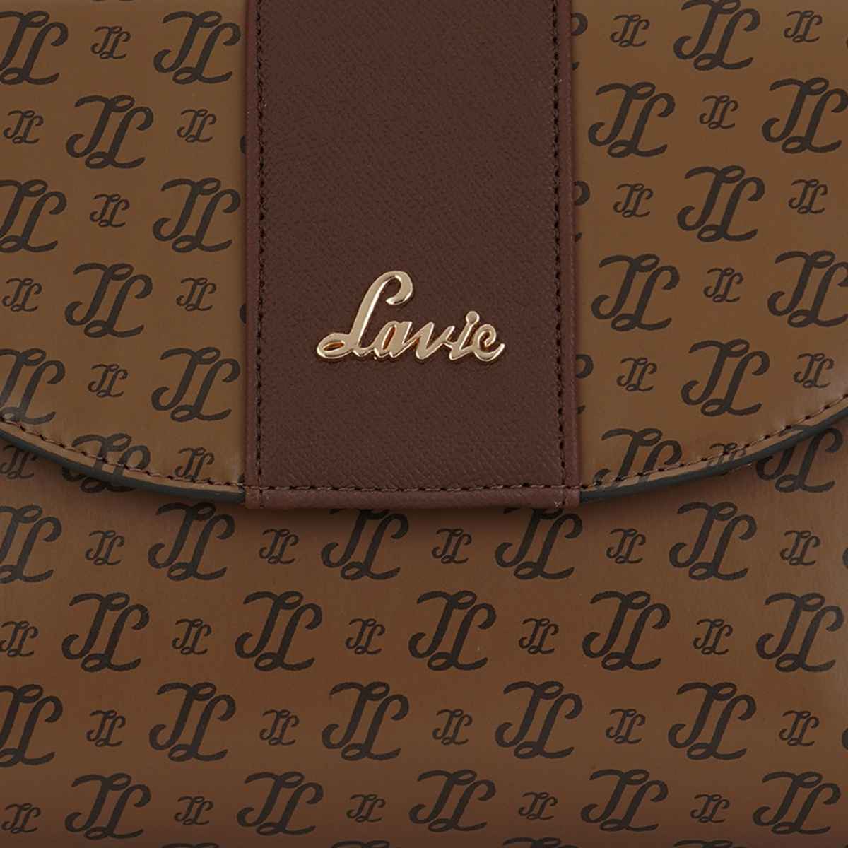 Lavie Women's Mono LL Becky Flap Satchel Handbag | Coffee