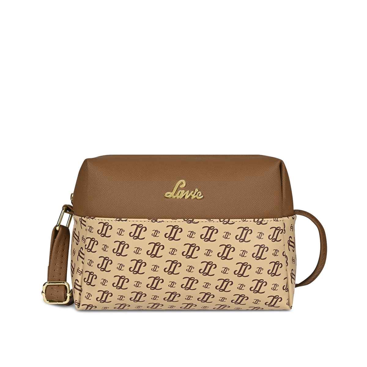 Lavie Women's Mono Ll Senna Box Crossbody Sling Bag | Ladies Purse Handbag | Taupe