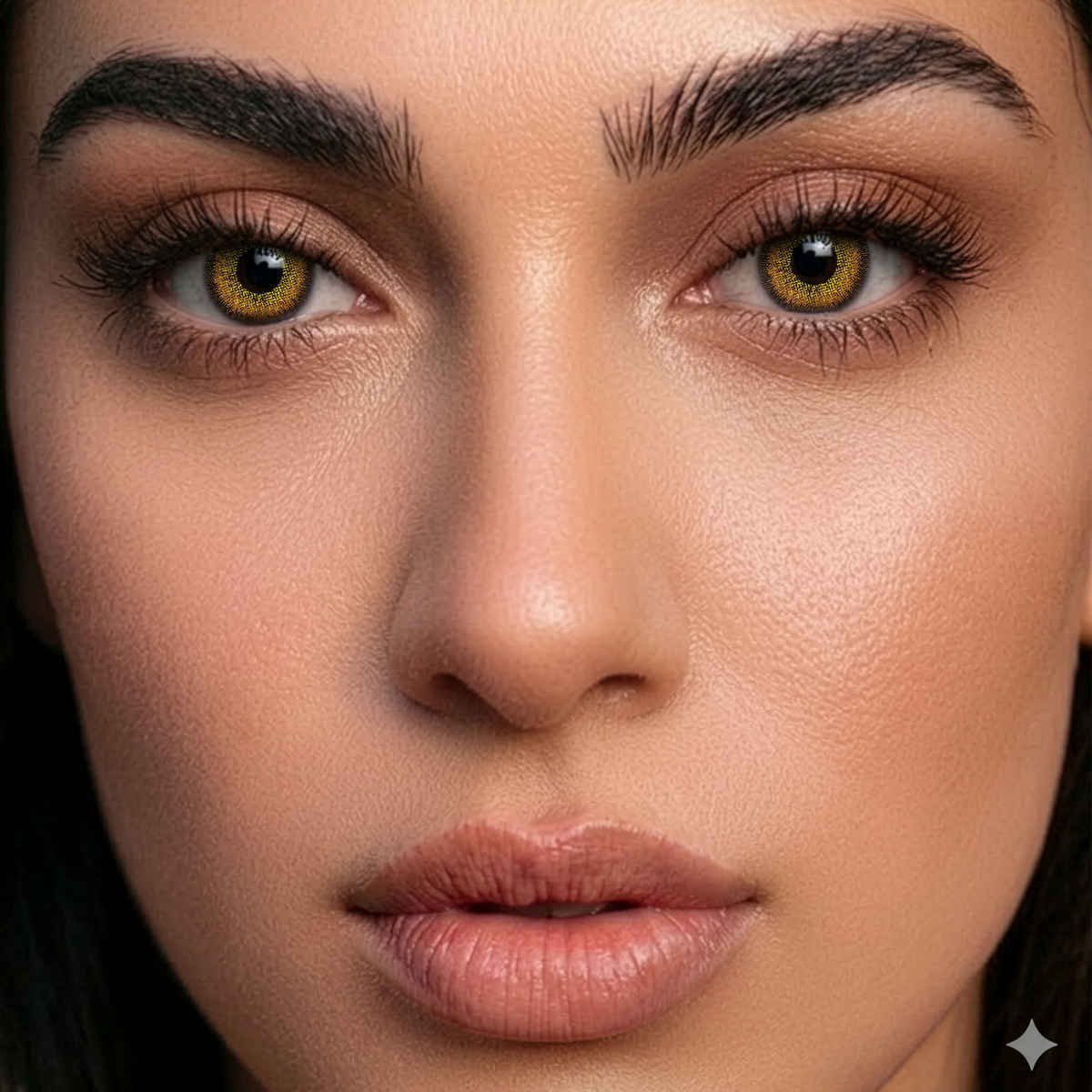 Aquacolor Premium Contact with Zero Power Monthly Disposable Lens Dusky Brown