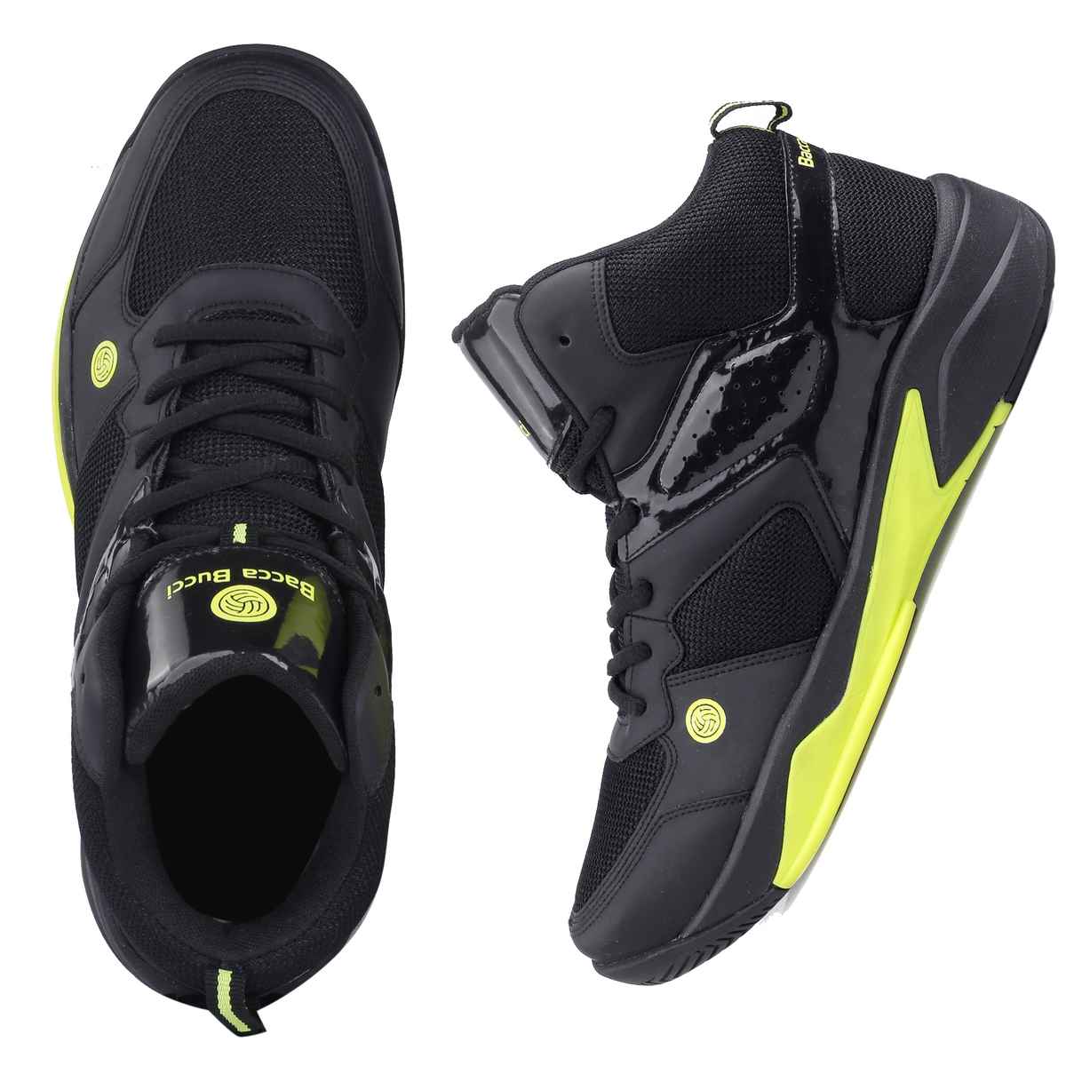 Bacca Bucci Men's Wager Premium Basketball Shoes | Black UK - 7