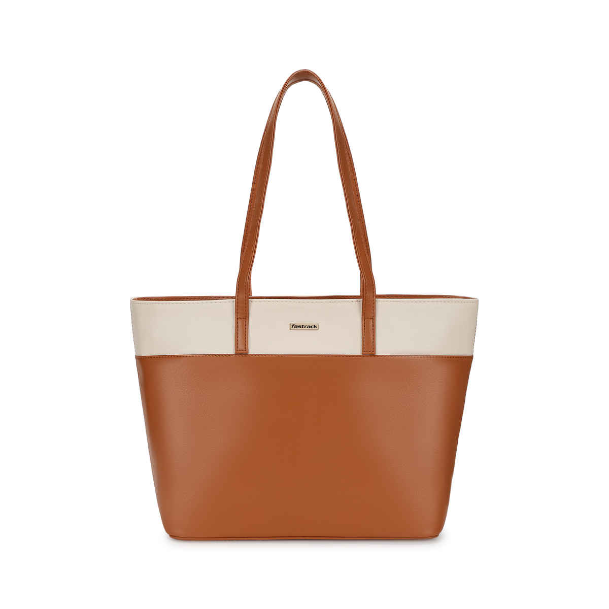 Fastrack Colorblocked Tote Bag for Women | Tan