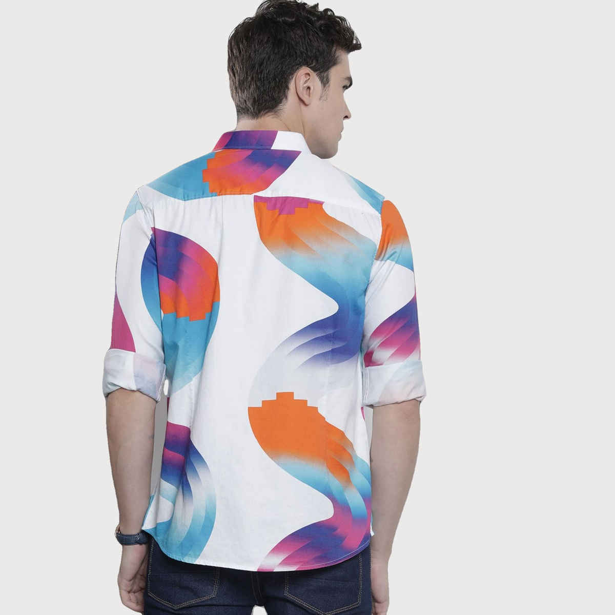 Men's Slim Fit Abstract Printed Shirts