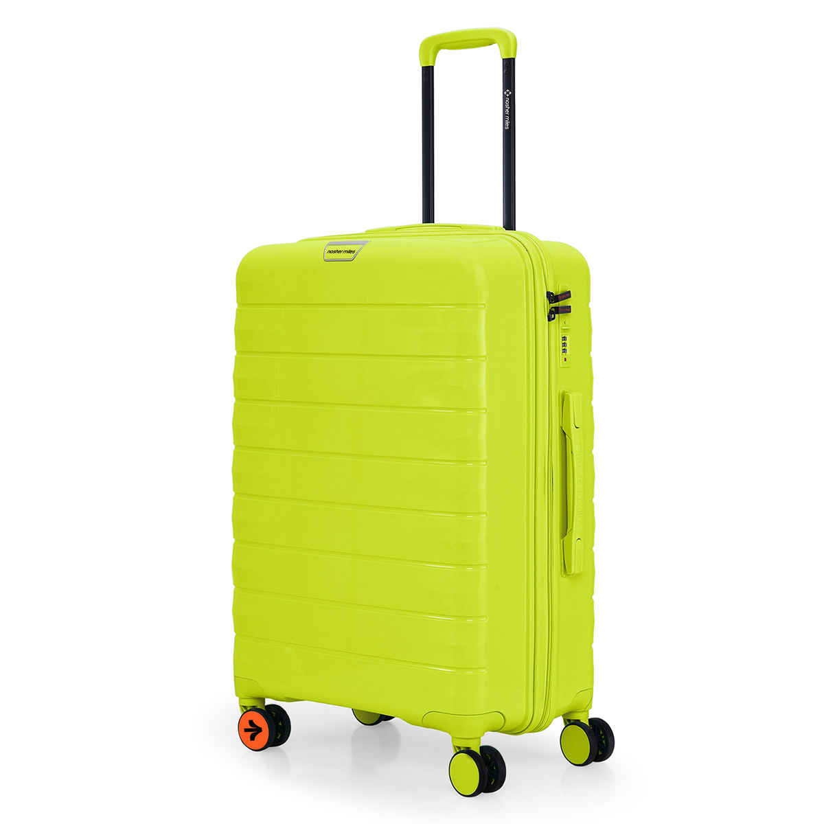 Nasher Miles Vienna Check-In Hard Sided Polypropylene 24 Inch|65 cm Trolley Bag - Neon Lime