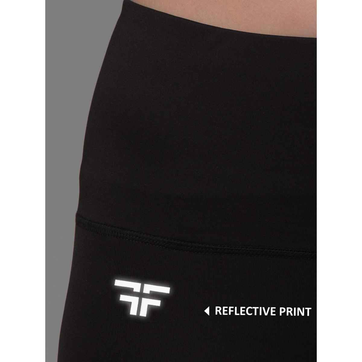 Fflirtygo Women's Capri 4 Way Stretch Slim Fit Leggings Fsc Black | L