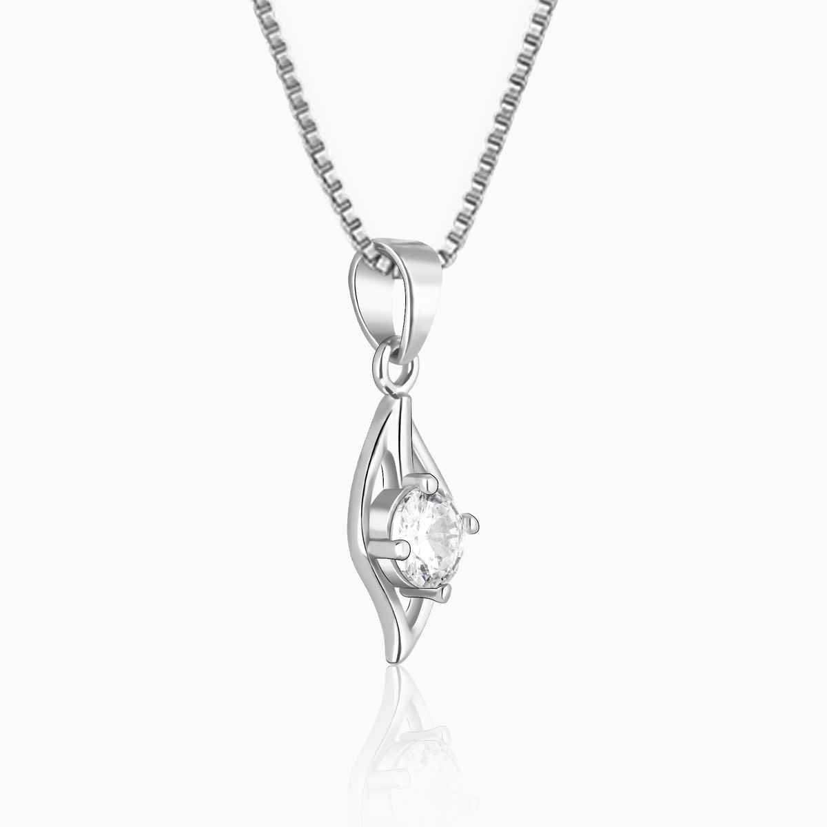 Giva Anushka Sharma Silver Falling Dew Pendant with Box Chain