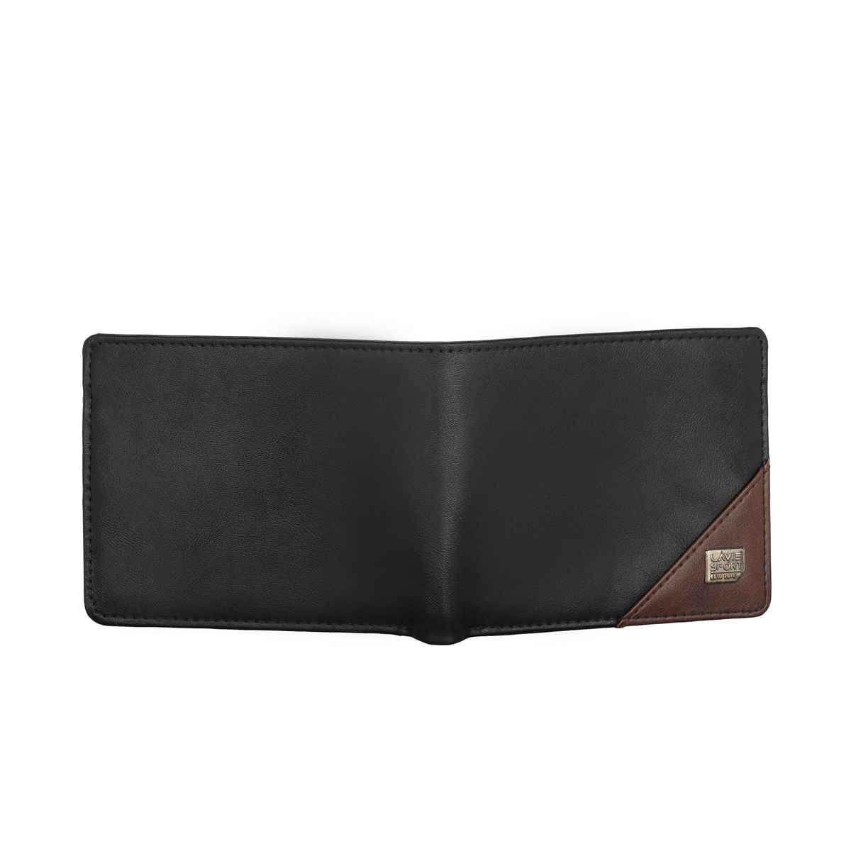 Lavie Sport Men's Solid Artificial Leather Bi-Fold Wallet | Black - One Size
