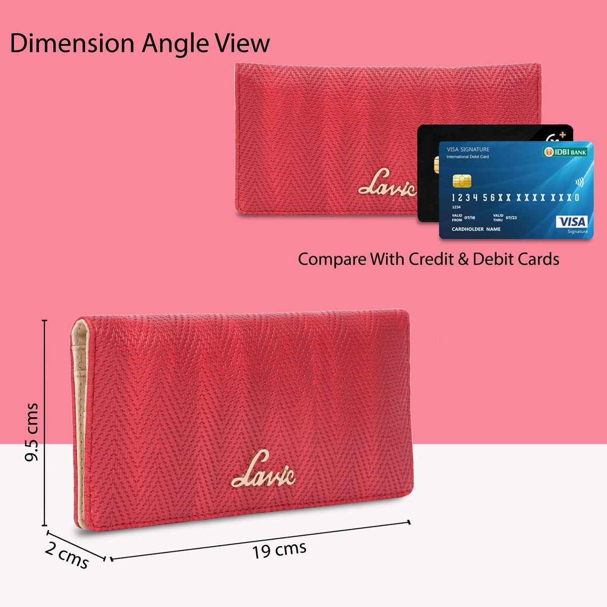 Lavie Women's Herring Safain Bifold Wallet | Red