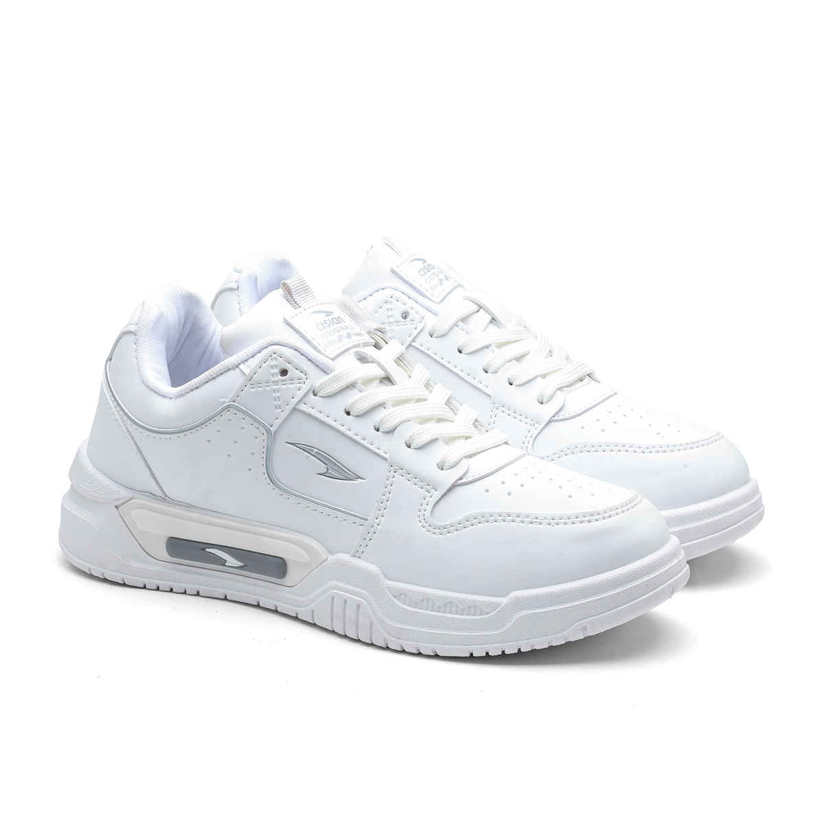 Asian Men's Lace up Sneakers | SHADOW-01 | White | UK 6