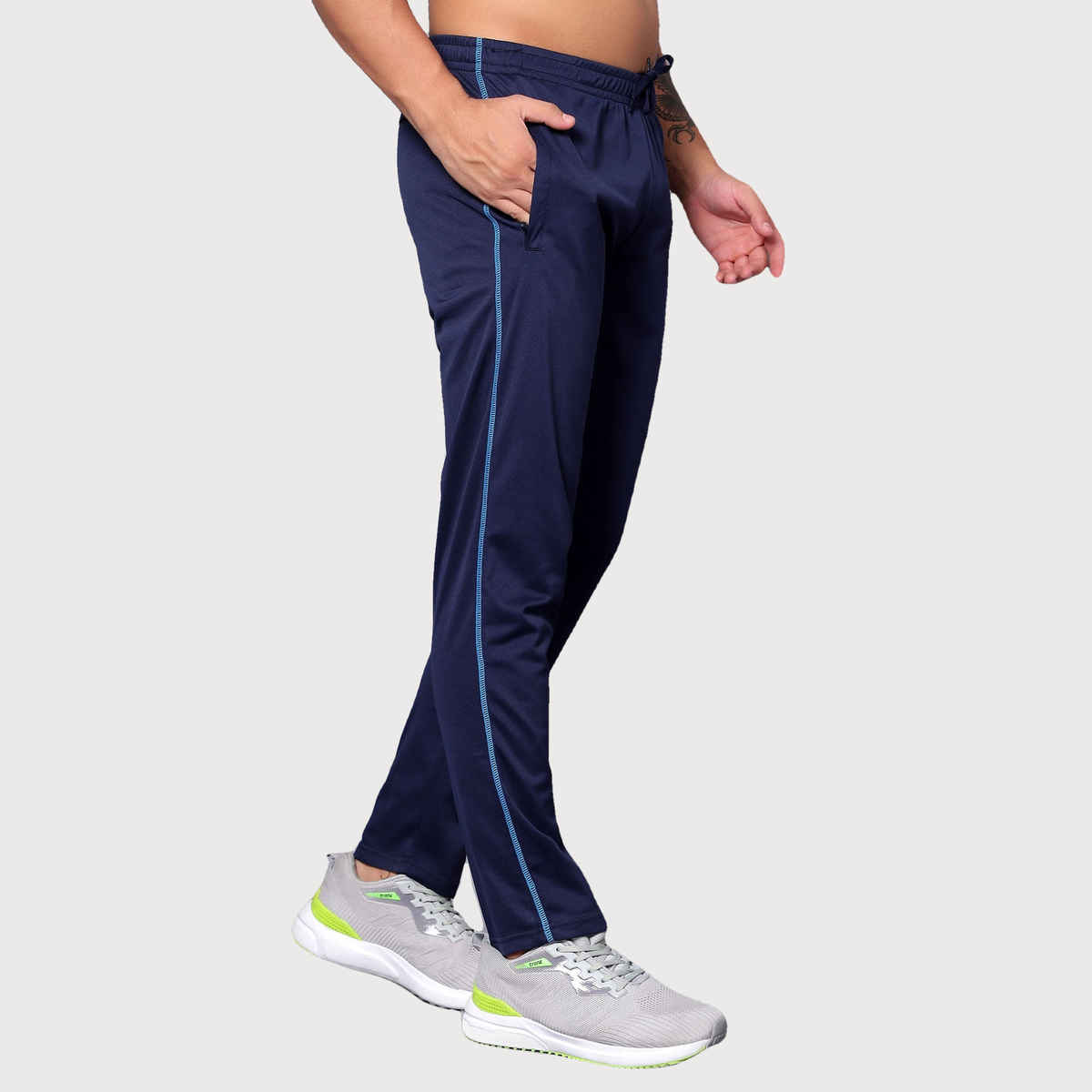 Shiv Naresh Men's Trackpant | 592 - Navy-Cyan | M