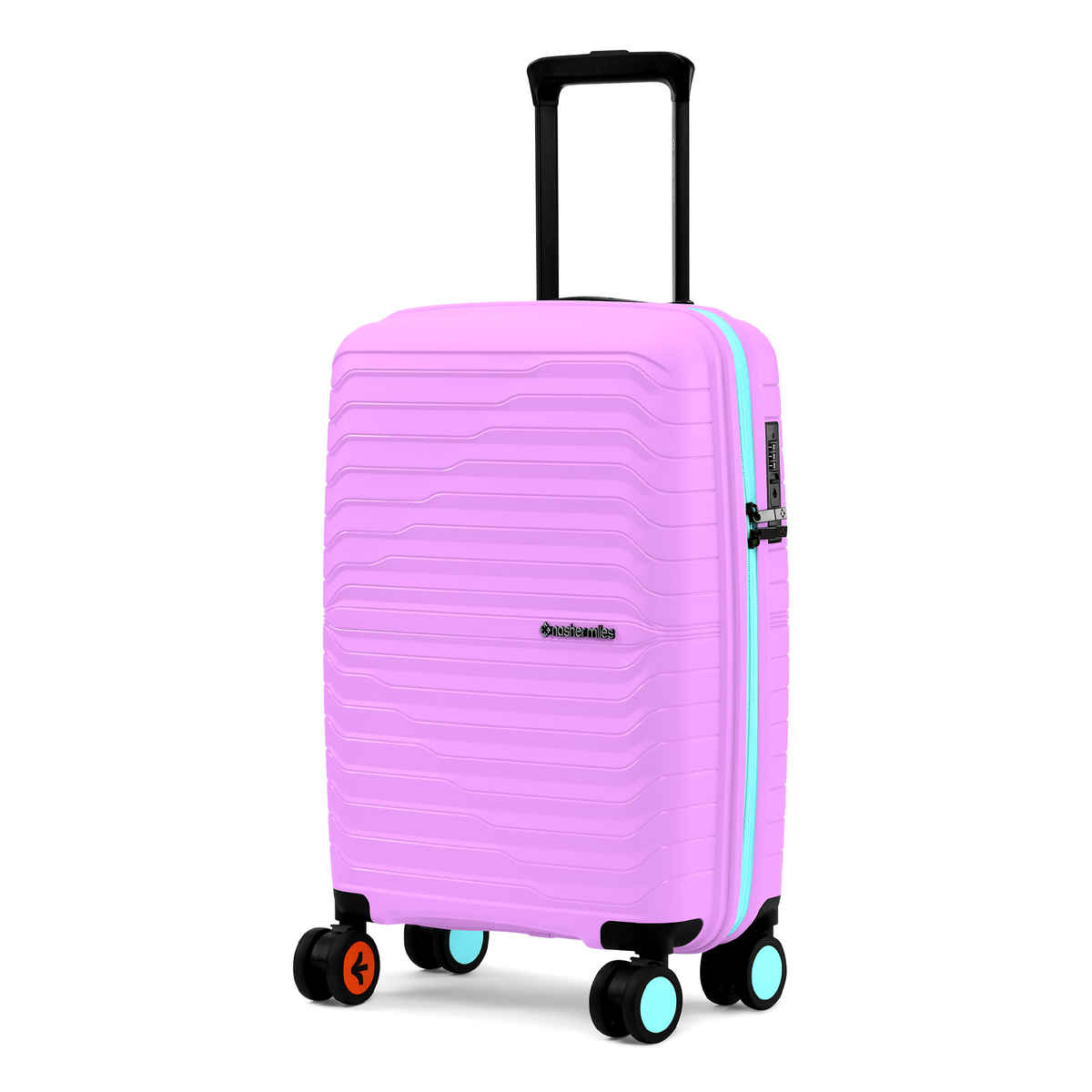 Nasher Miles Cairo Hard-Sided Polypropylene Cabin Luggage | Small | Purple & Blue - 55 cm