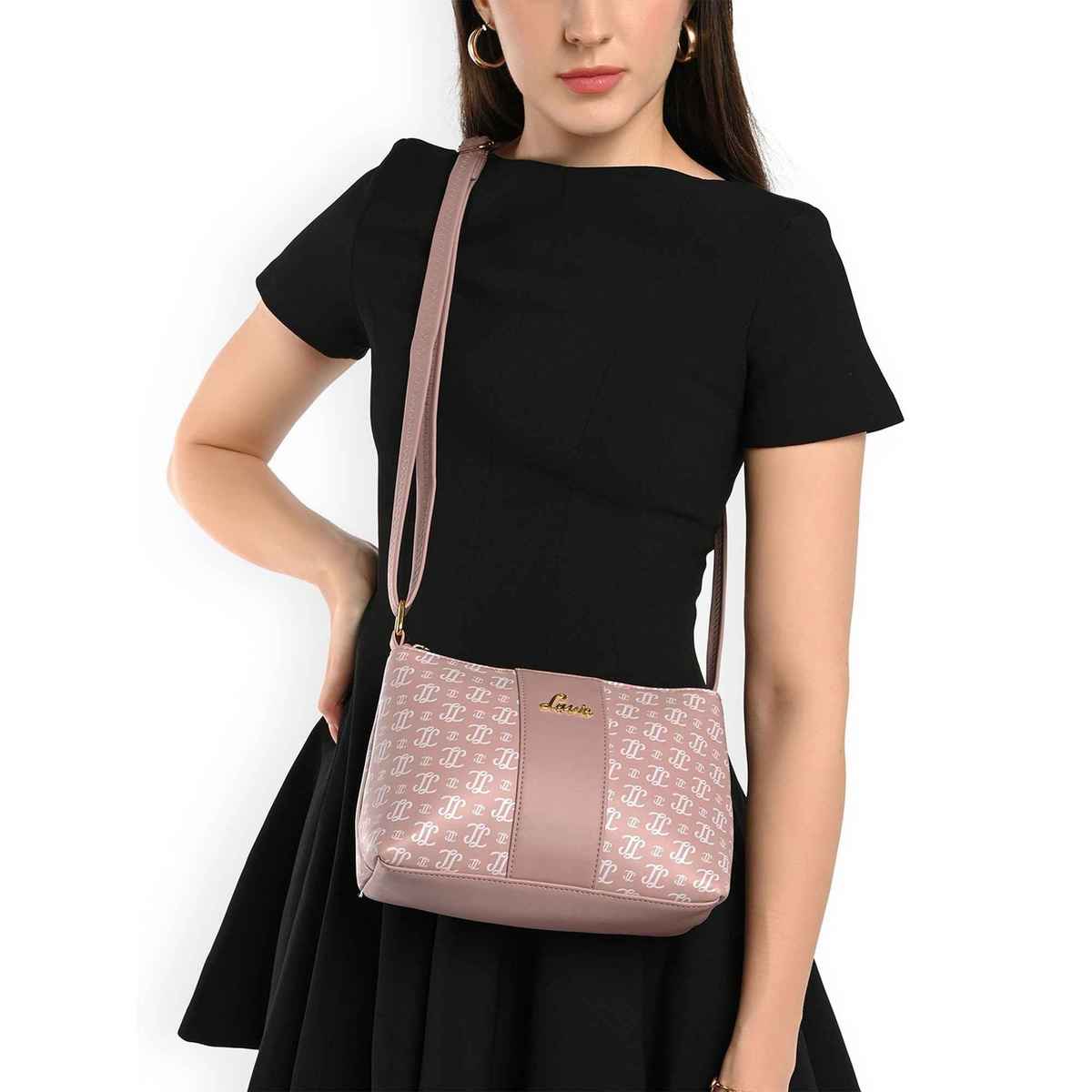 Lavie Women's Mono Ll Evelynn Crossbody Sling Bag | Ladies Purse Handbag | Pink