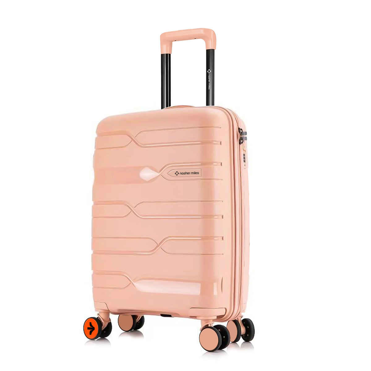 Nasher Miles Paris Cabin Hard-Sided Polypropylen Luggage 20 Inch-55 cm Trolley Bag - Peach