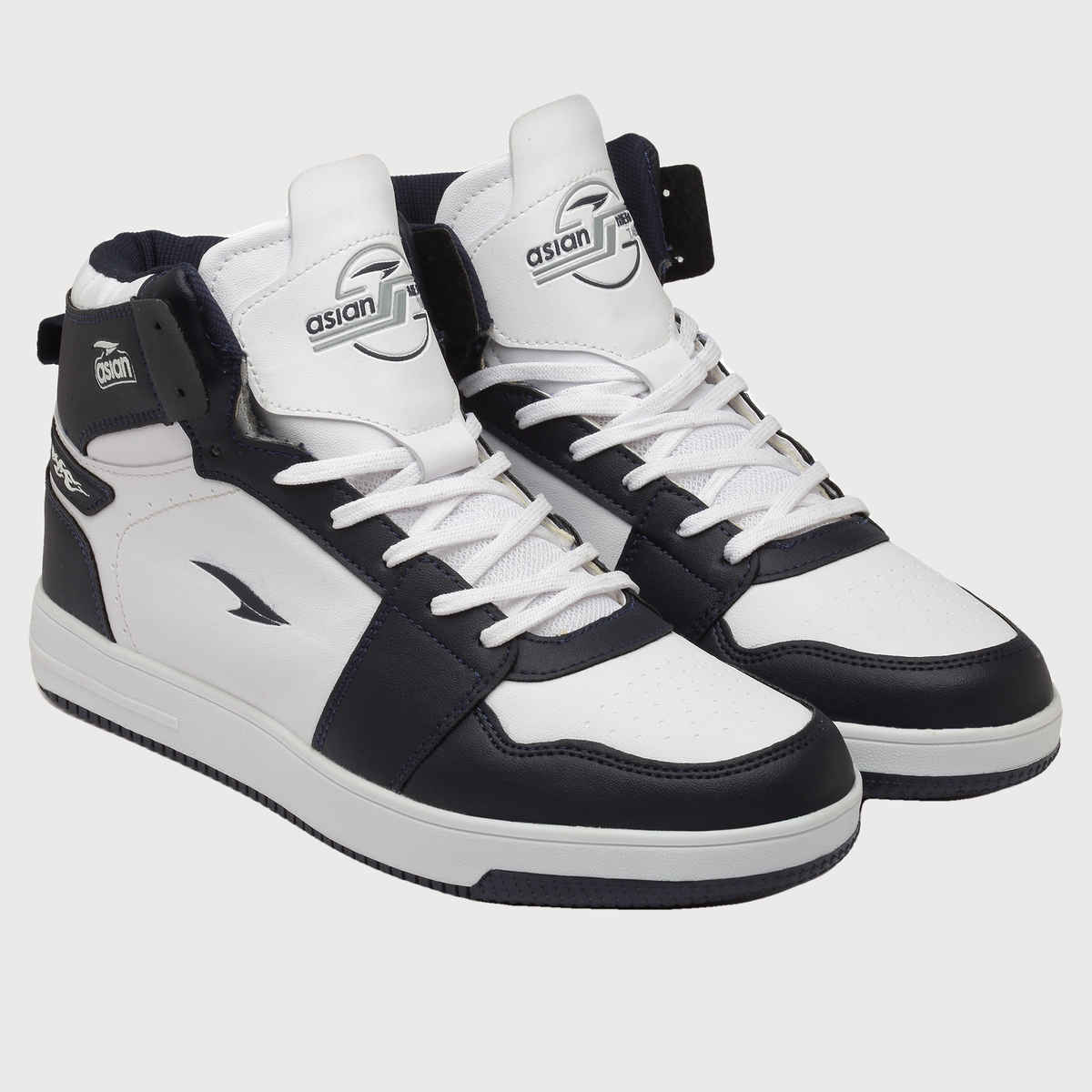 Asian Carnival-13 Hightop Sneakers For Men Navy White | UK-6