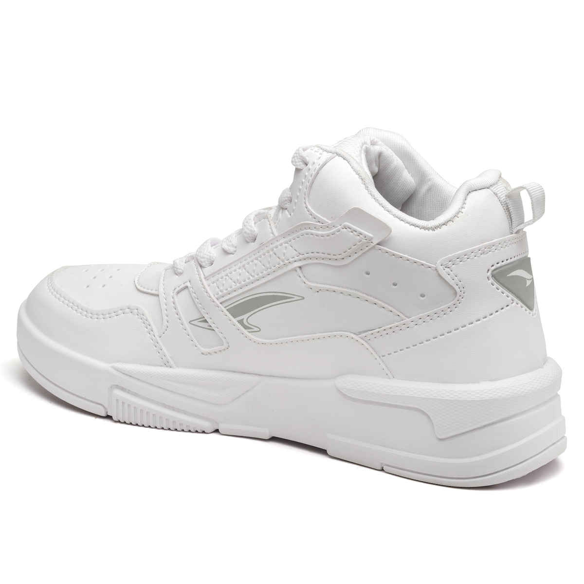 Asian Men s Mexico-11 Full White Hightop Sneakers | UK-10