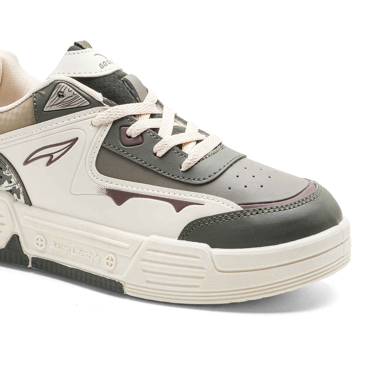 Asian Men's Lifestyle-02 Cream Beige Sneakers UK-9