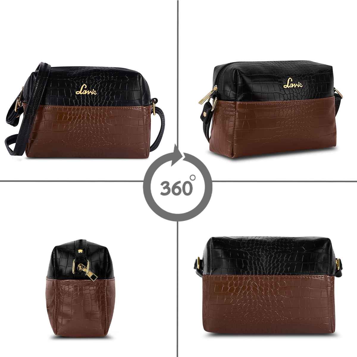 Lavie Women's Tina Cross Body Sling Bag | Ladies Purse Handbag | Brown