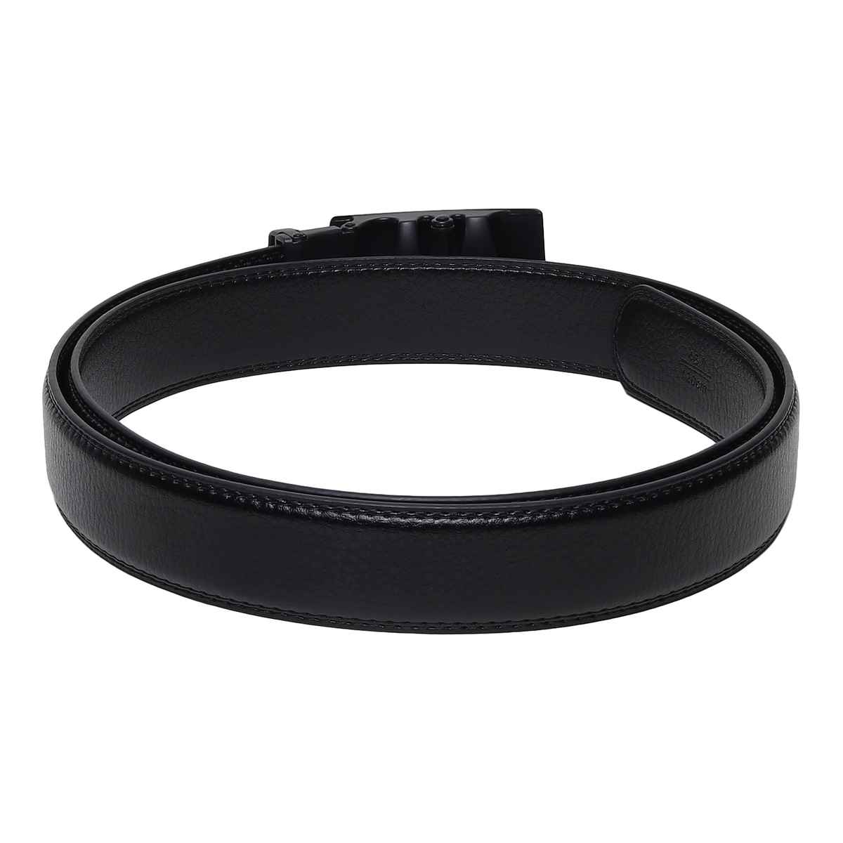 Zoro United Men's Solid Vegan Leather Belt | Black - 40 Inches