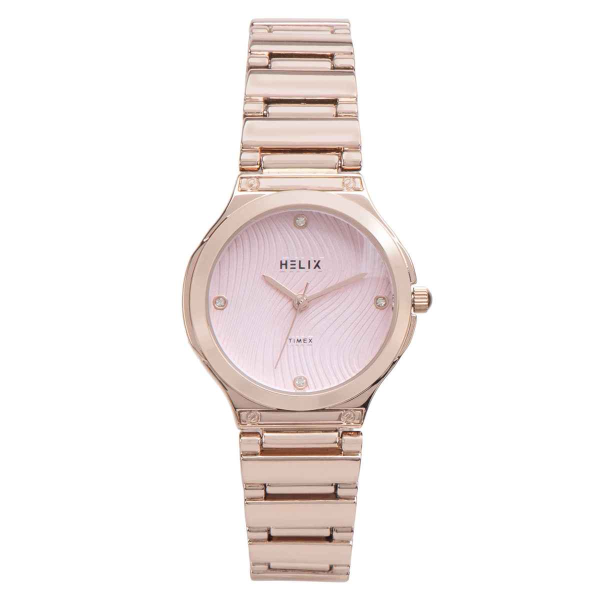 HELIX By Timex Round Dial Analog Women Watch | TW066HL01T | Pink