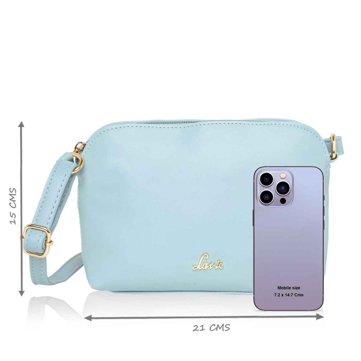 Lavie Women's Mortiz Csb Cross Body Sling Bag | Ladies Purse Handbag | Blue