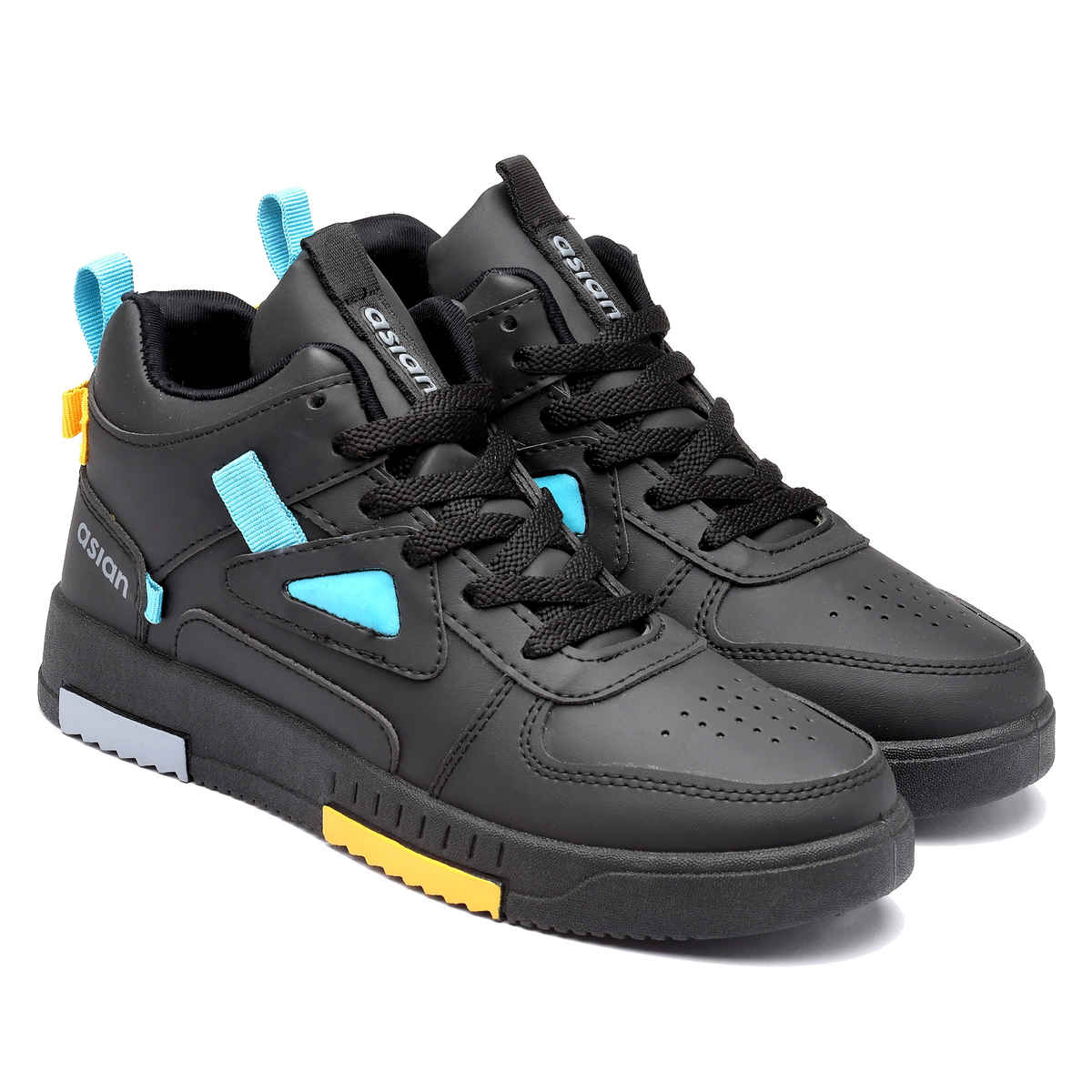 Asian Tarzan-11 Men High Top Sneakers Black (Size-6)