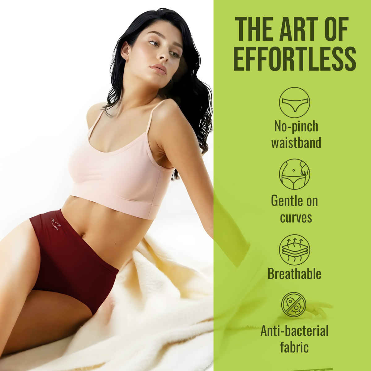 Freecultr Women's Cotton Hipster | Black, Nude, Red - M