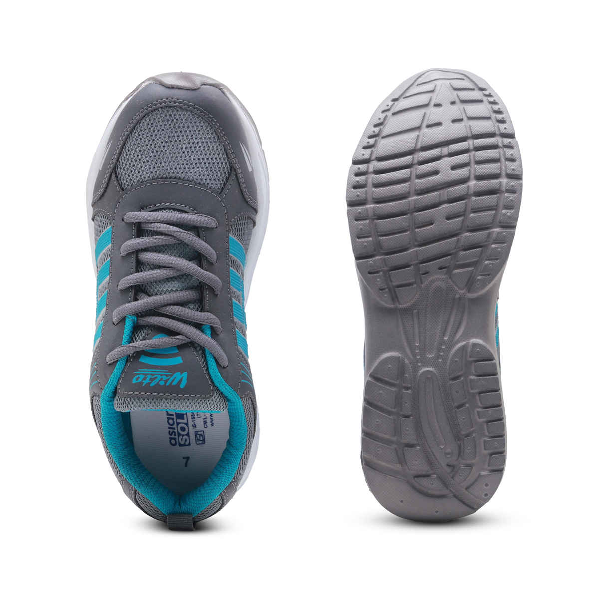 Asian Men's Lace up Sports Shoes | WONDER-21 | Grey | UK 9