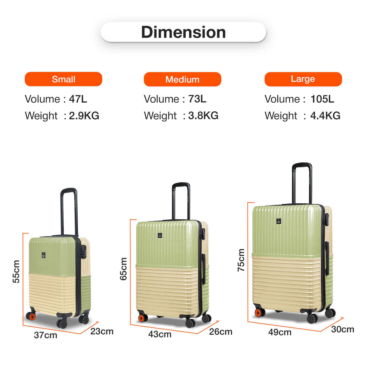 Nasher Miles Istanbul Cabin Hard-Sided ABS and PC Trolley Bag- 20 Inch - 55 cm- Green and Yellow