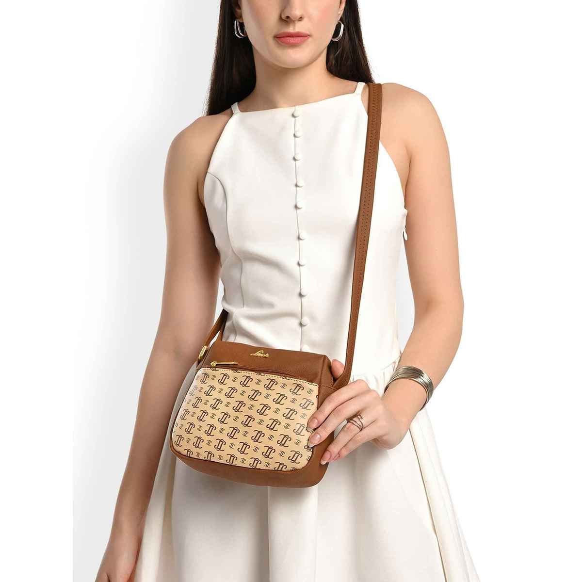Lavie Women's Mono Ll Farah Crossbody Sling Bag | Ladies Purse Handbag | Taupe