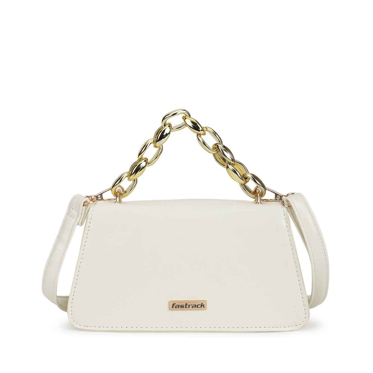 Fastrack Women's Croc Textured Sling Bag | White