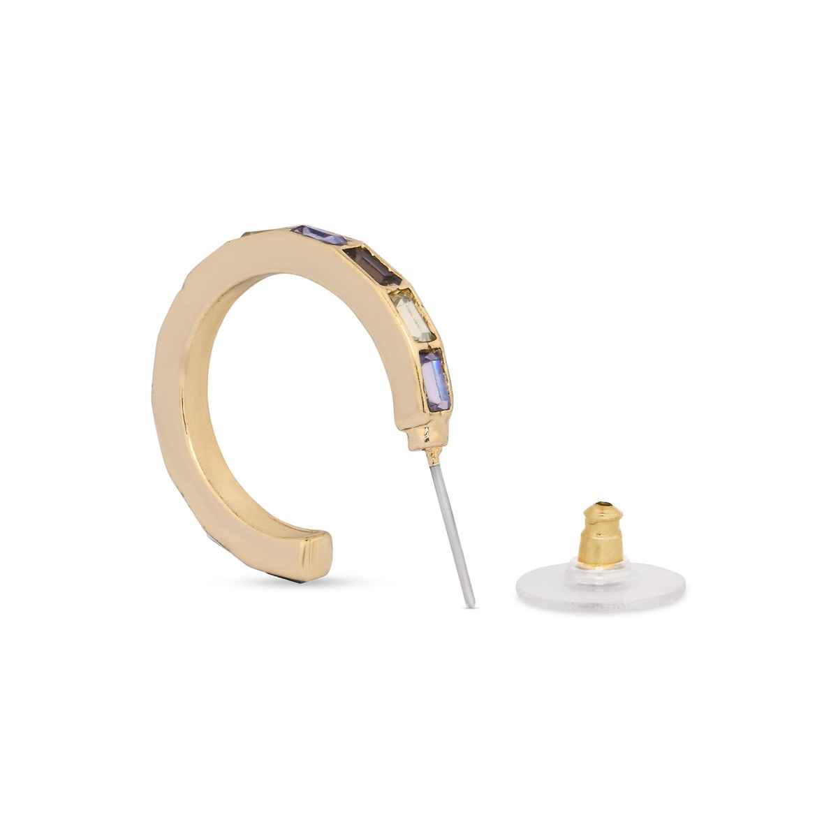 Accessorize London Women Medium Gem Hoop Earrings
