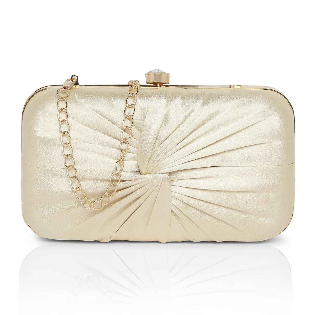 Lavie Women's Cheer Framed Clutch | Ladies Purse | Small | Gold Metallic