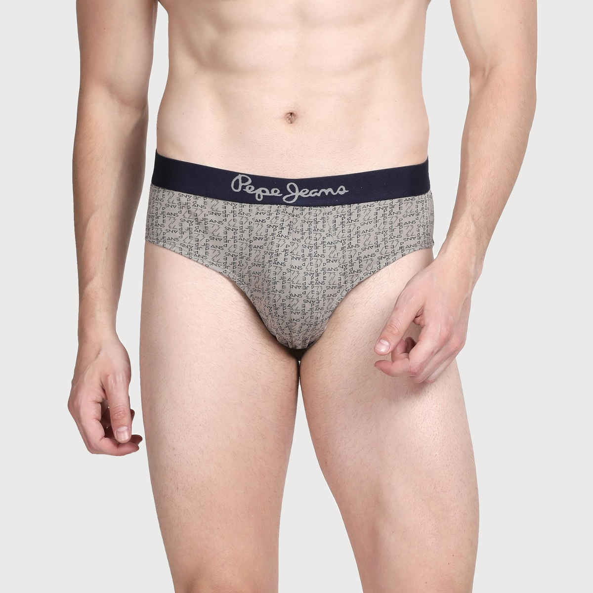 Pepe Jeans Mens 100% Cotton Printed Brief - Pack of 1 (L) Comfort Fit, Soft Fabric, Breathable