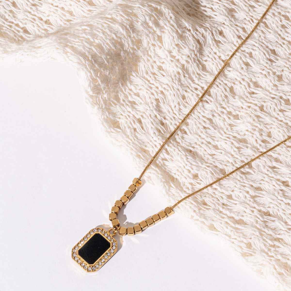 ZAISHA 18K Gold Plated Clavicle Gemstone Bar Necklace | Birthday | Anniversary | Valentines gift