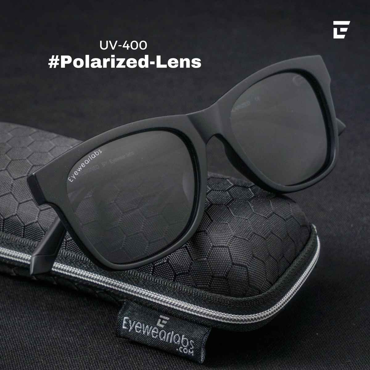 Eyewearlabs Men Sunglassses Gravity Matte Black Square