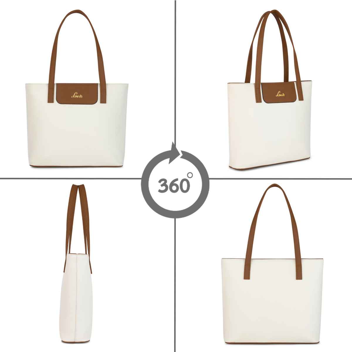 Lavie Women's Colourblock Jossie Tote Handbag | Off White
