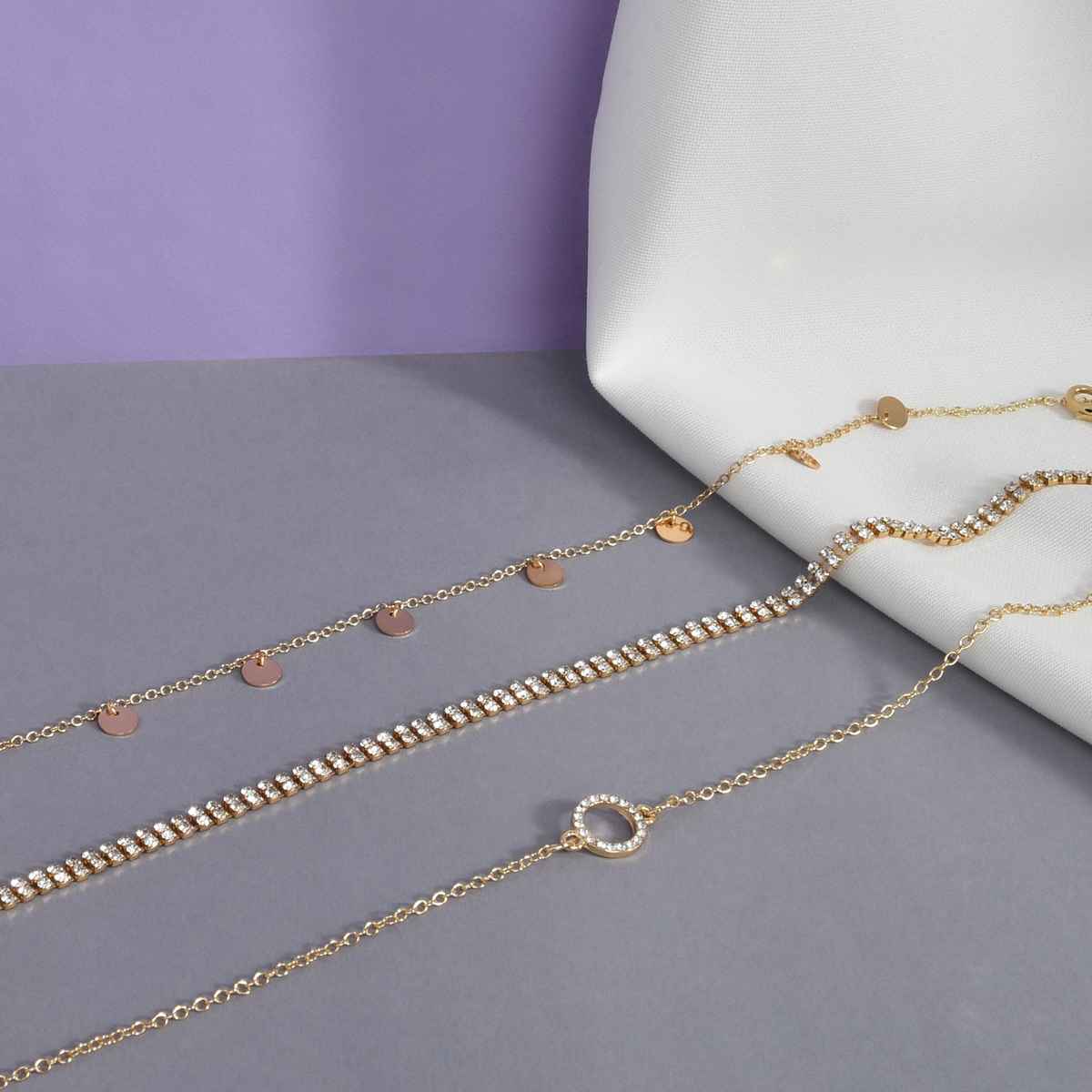 Accessorize London Women Set Of 3 Sparkle Choker Necklace