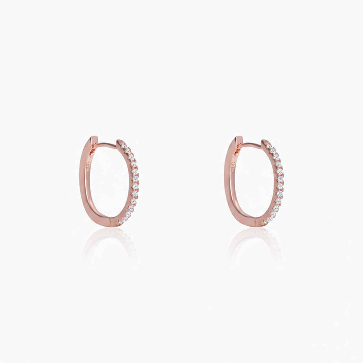 Giva Rose Gold Shining Hoop Earrings | ER0273