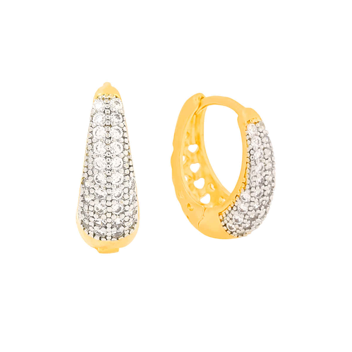 Yellow Chimes Women Gold-Toned Classic Hoop Earrings