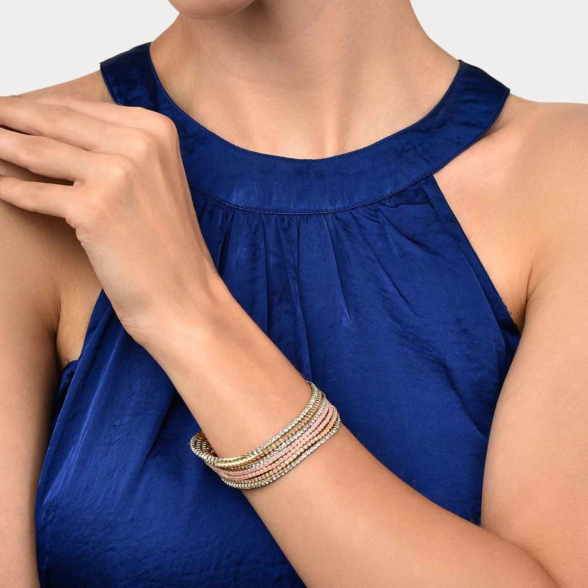 Accessorize London Women Pack Of 7 Faith Sparkle Stretch Bracelet