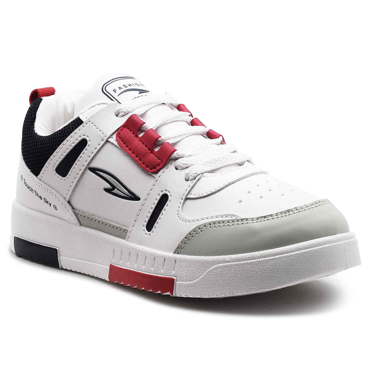 Asian Men's Lace up Sneakers | TARZAN-06 | White | UK 8