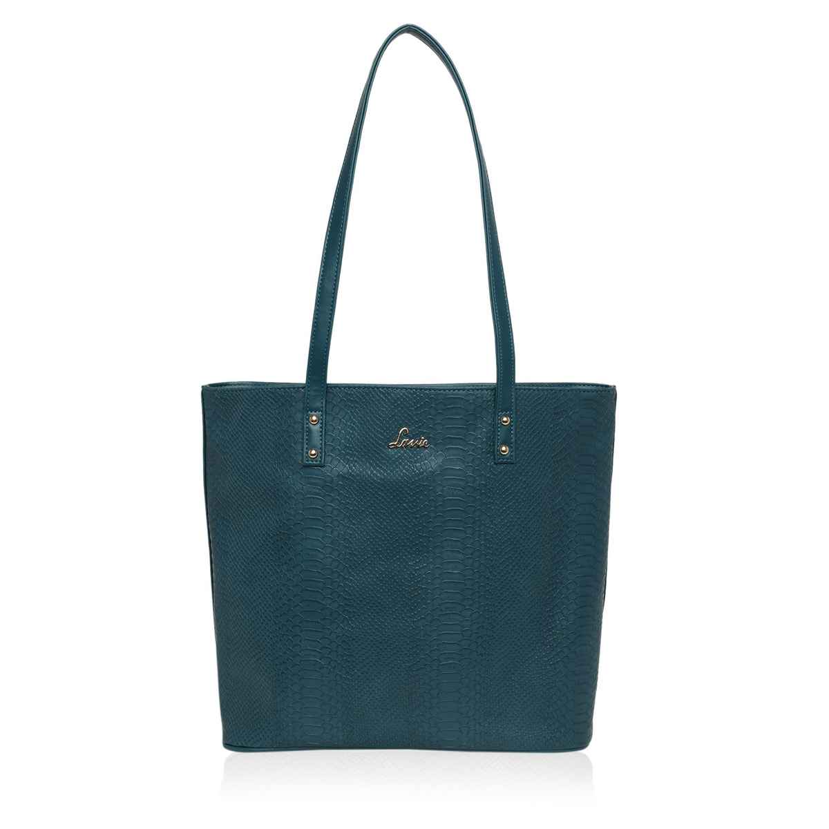 Lavie Women's Croc Pavo Tote Handbag | Tote Bag For Work | Ladies purse | Shoulder Bag | Green